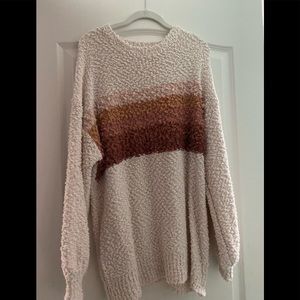 Cream Color Block Lizard Thicket Sweater